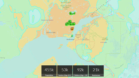 Local impact summary map for the earthquake in Anchorage Alaska November 30, 2018